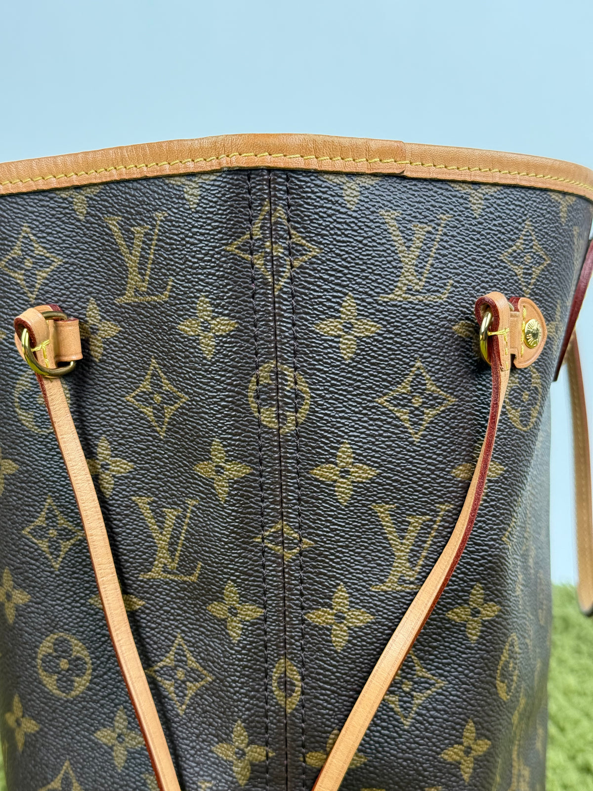 Borsa Neverfull Louis Vuitton MM Marrone