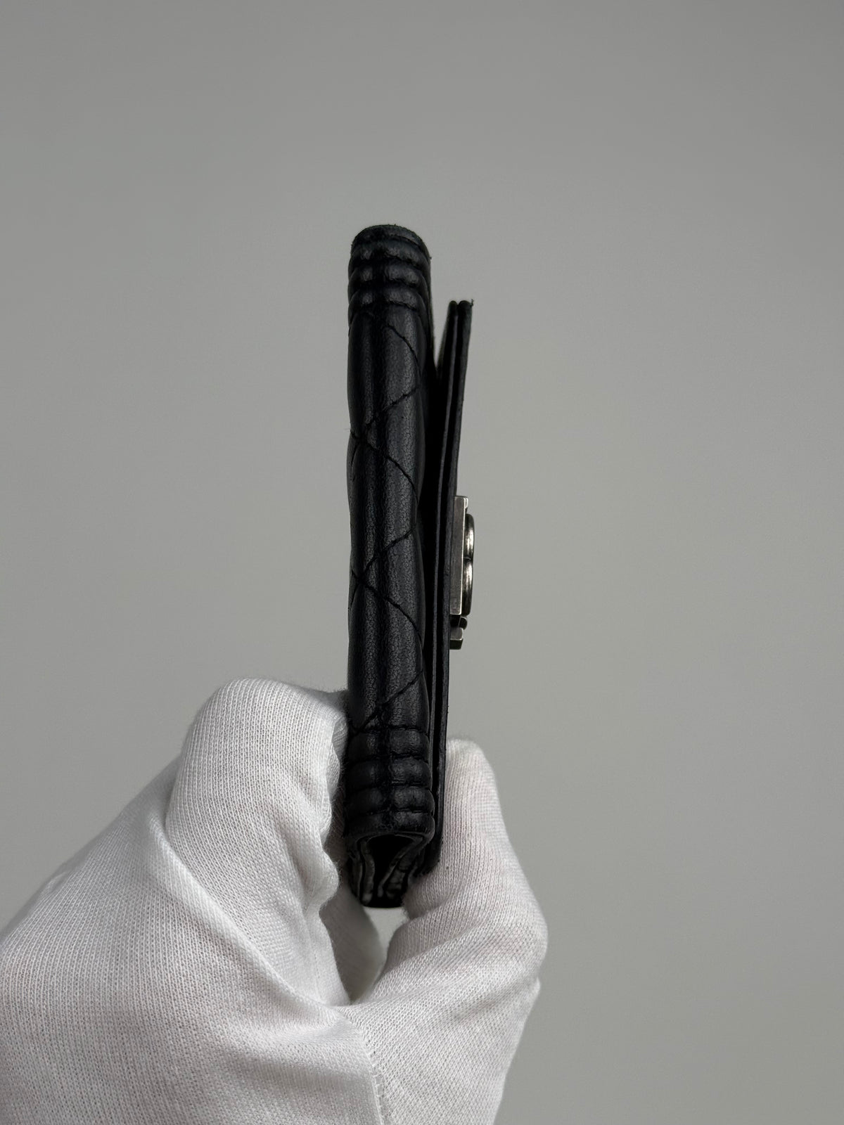 Portacarte à Rabat Boy Chanel Nero