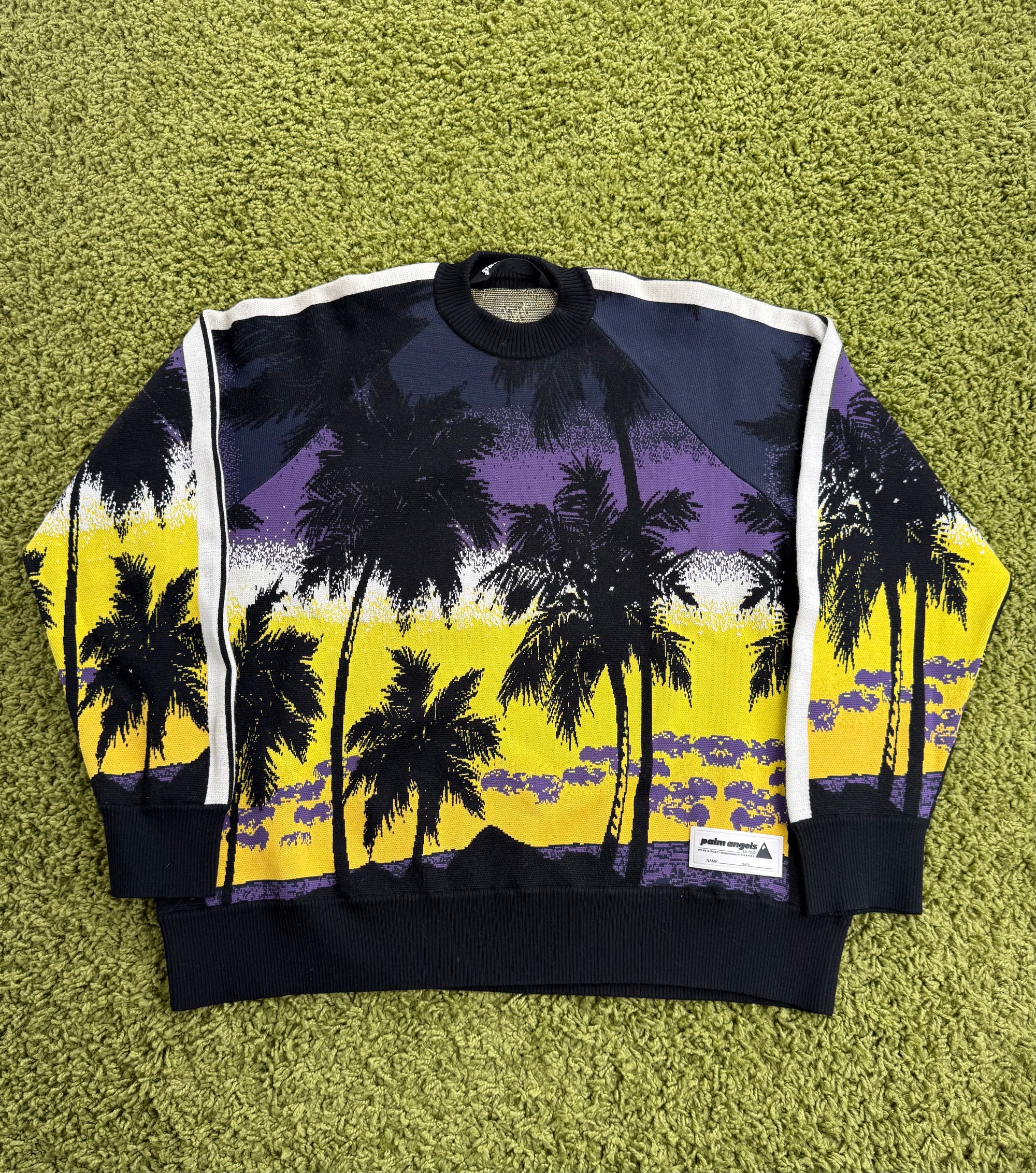 Felpa Sunset Palm Angels Nera Multicolor L