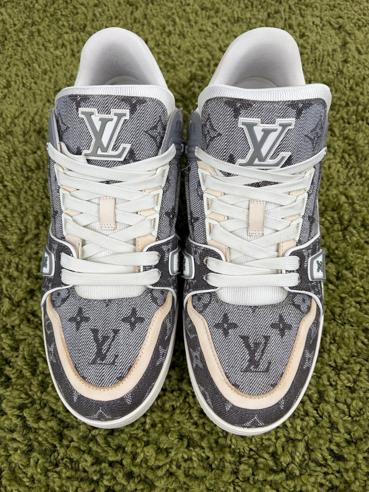 Louis Vuitton Trainer Denim Grigia 7 - Second Hand Di Fiore