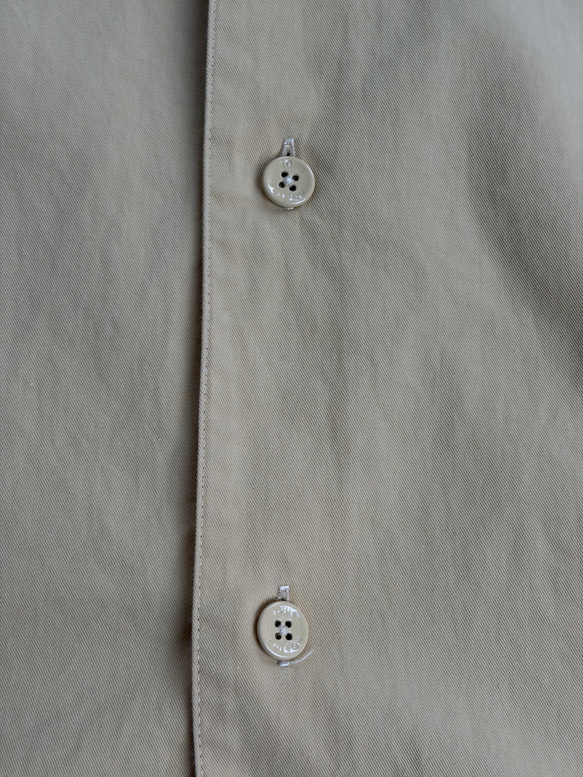 Camicia Louis Vuitton Size XL gialla marrone e bianca