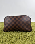 Beauty Case Louis Vuitton in tela Damier Marrone