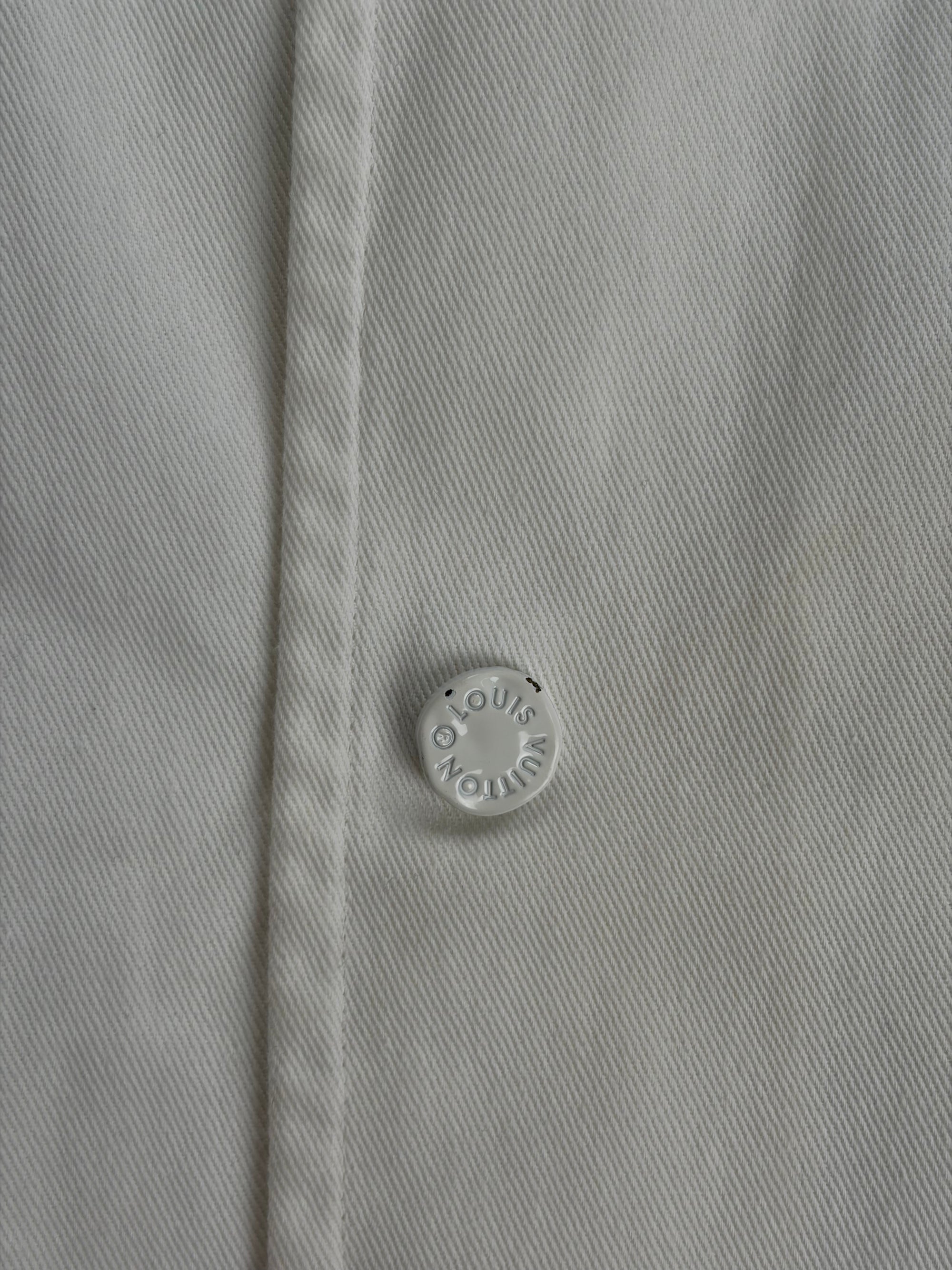 Camicia Louis Vuitton X NBA Size L bianca e multicolore
