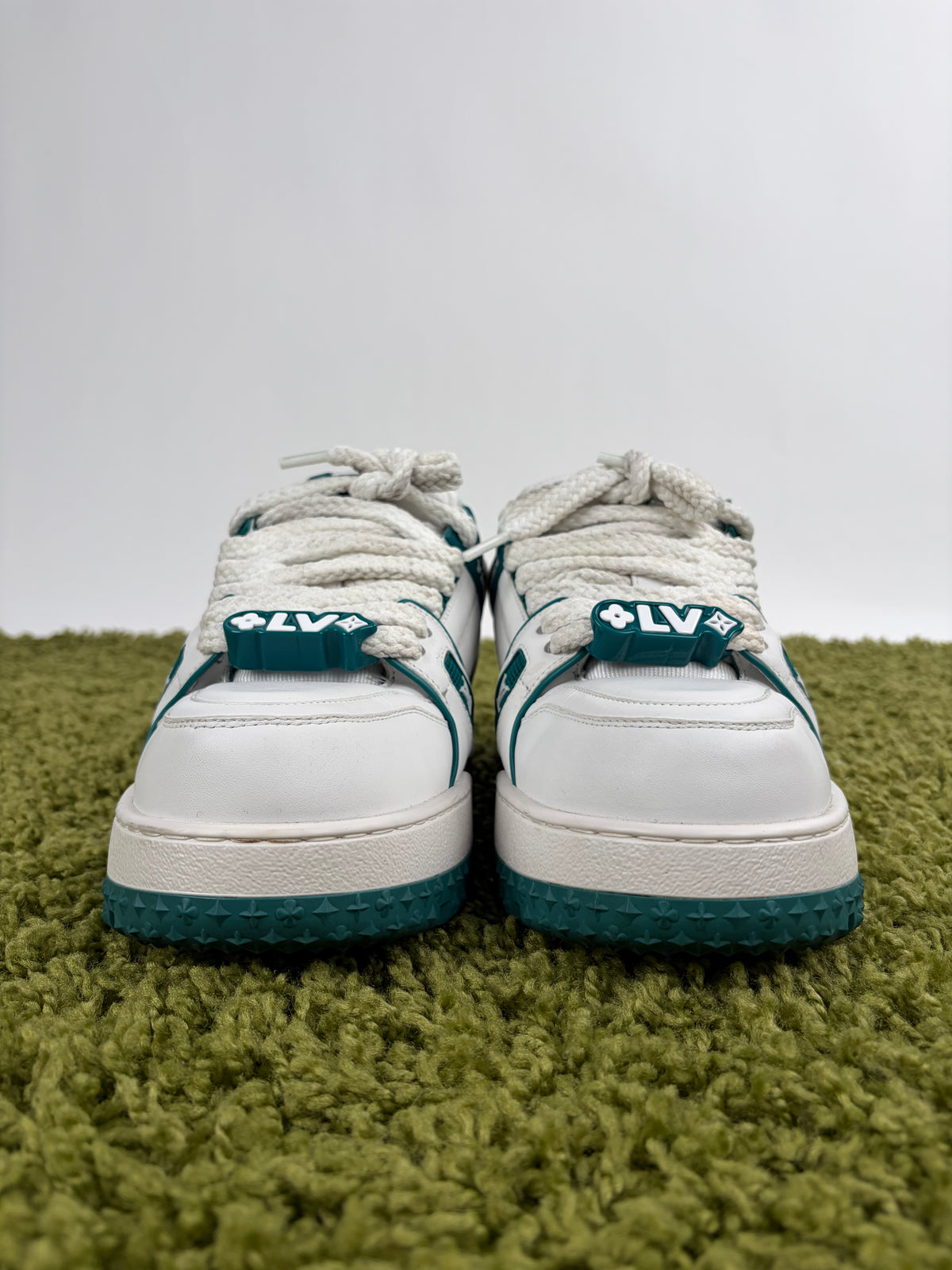 Louis Vuitton Trainer Maxi Bianca Verde 7.5
