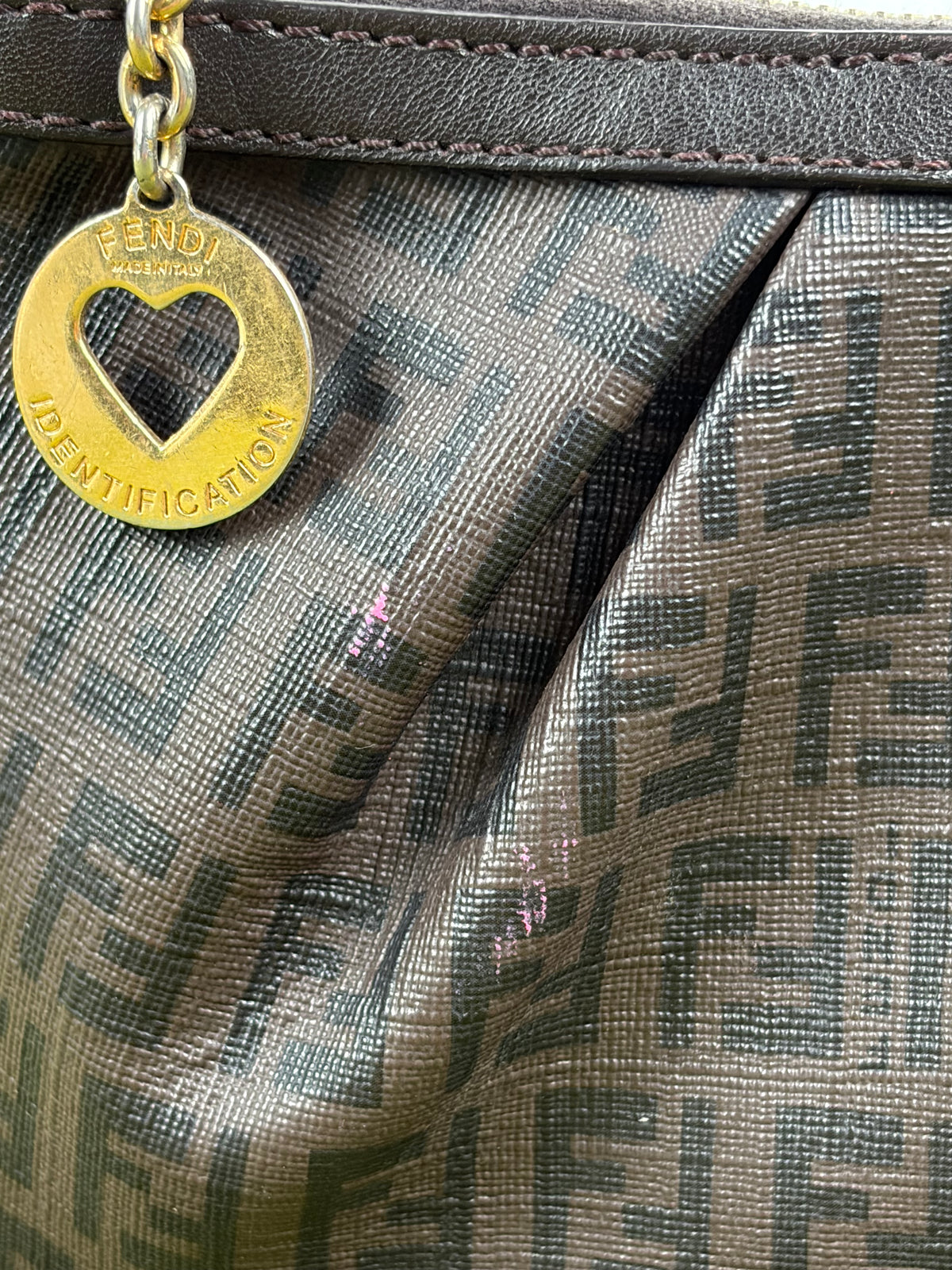 Borsa Fendi Baguette in tela Marrone