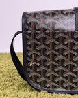 Goyard Borsa a tracolla Belvedère PM in tela Goyardine Nero