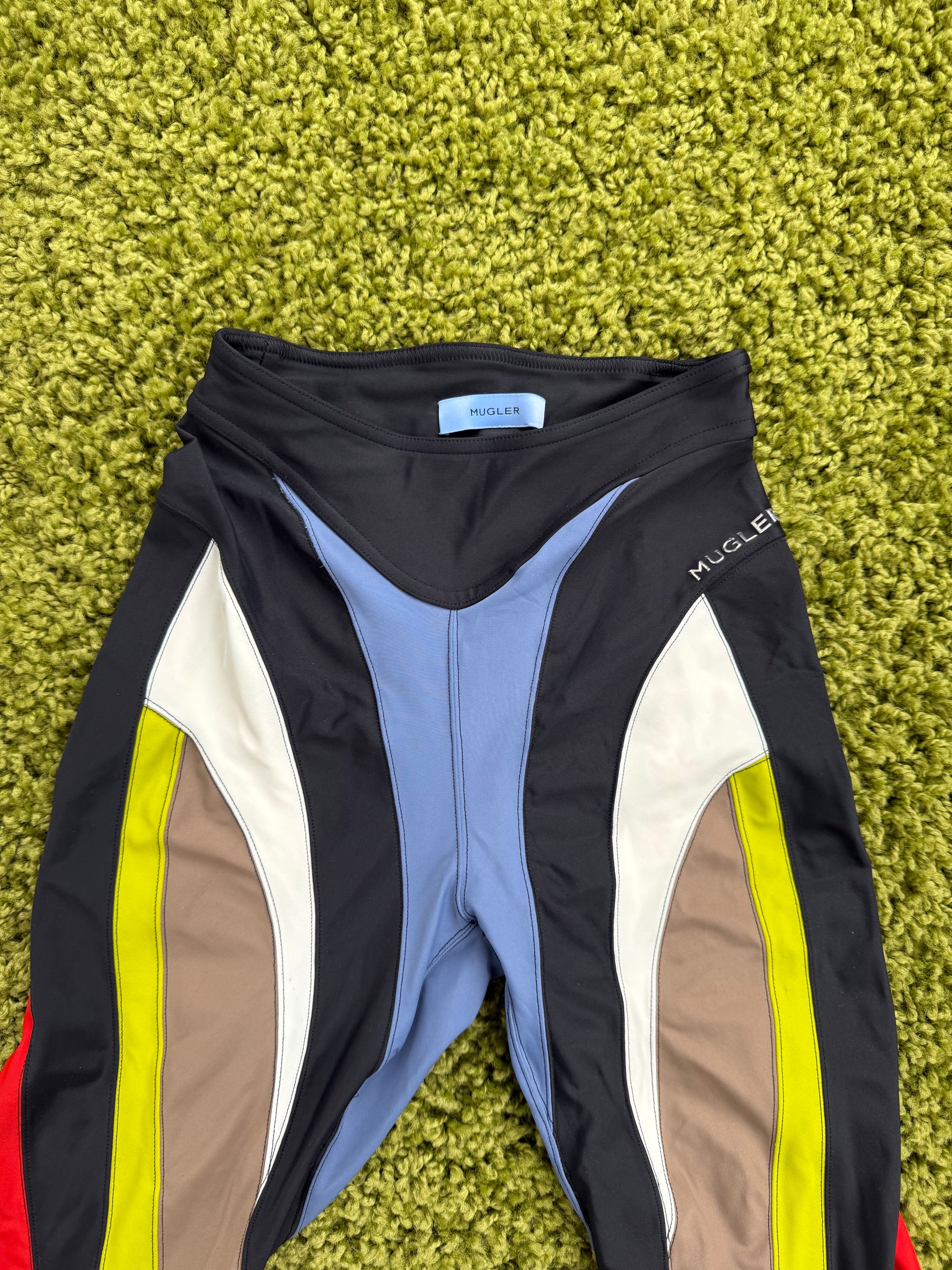 Leggings Mugler Nero Multicolor XS