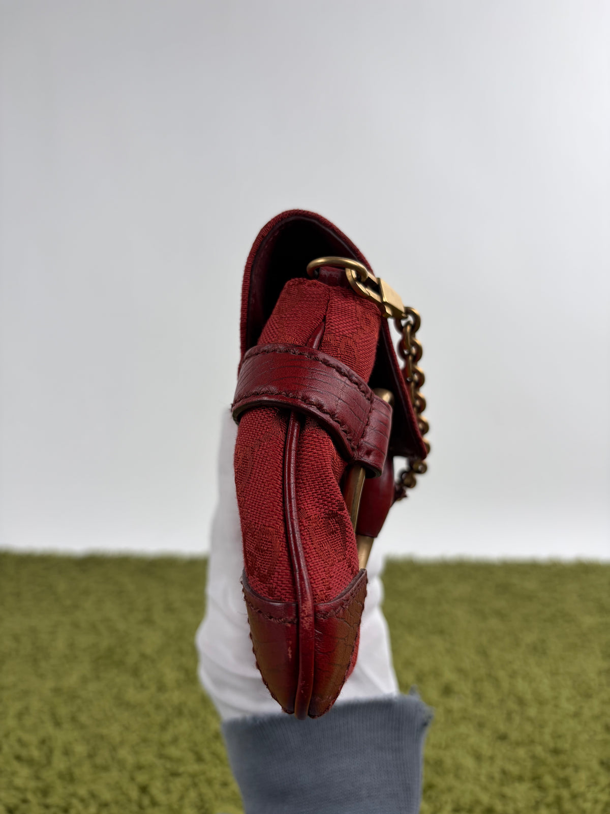 Borsa Gucci Horsebit Chain Rossa
