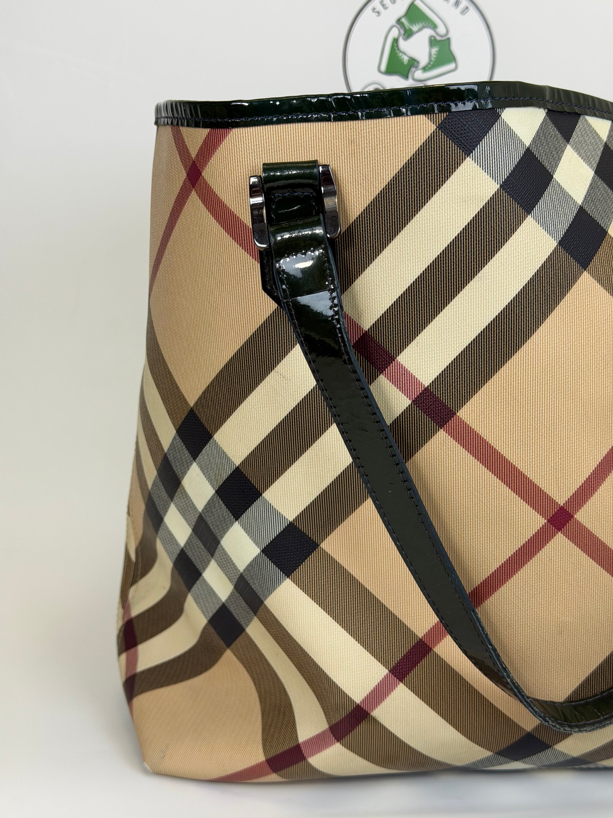 Borsa Burberry beige e verde