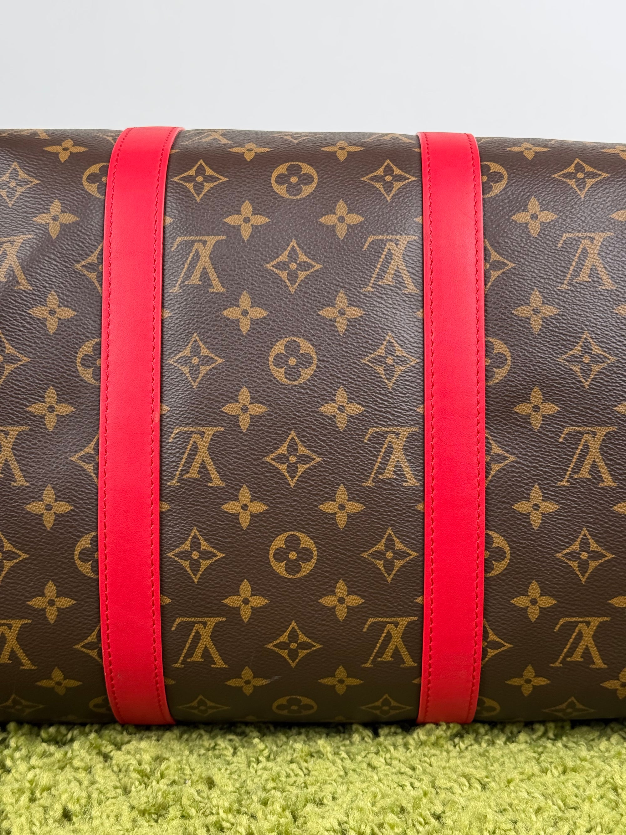 Keepall Bandoulière 45 Louis Vuitton Marrone Rosso