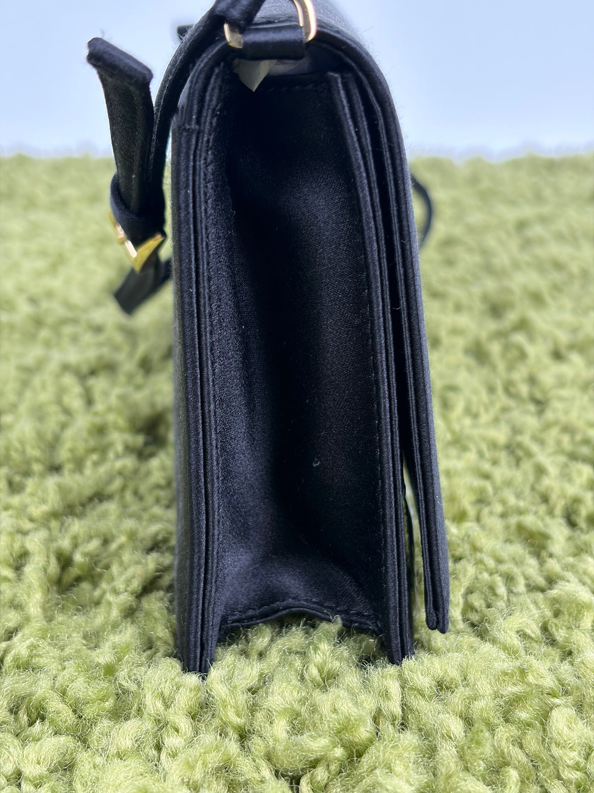 Borsa a spalla Prada Mini in raso Nero