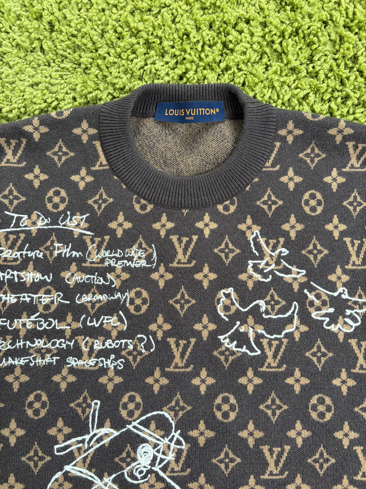 Maglione Louis Vuitton Monogram Marrone S