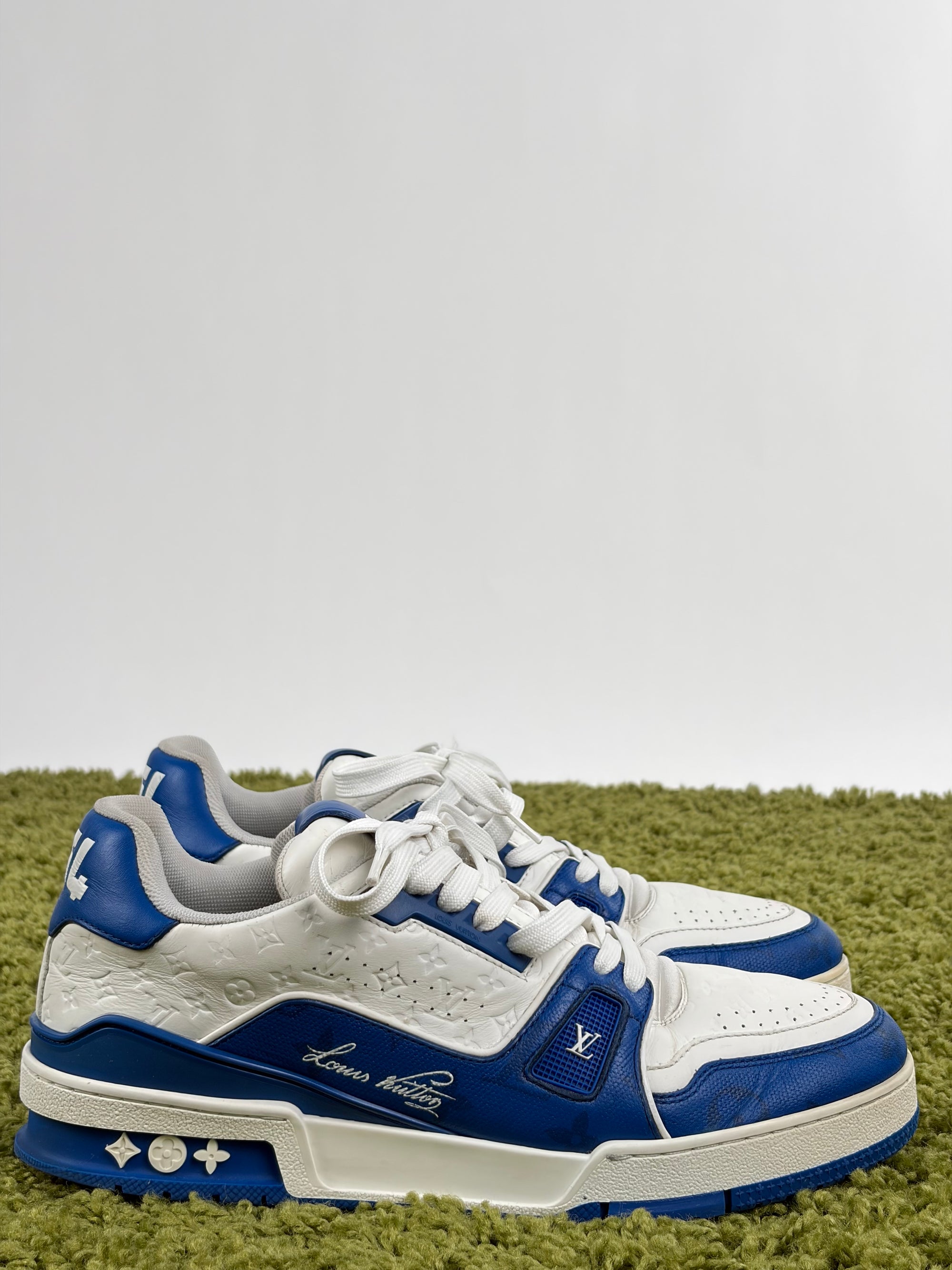 Louis vuitton trainer size 7=41 calza 42 blu e bianche