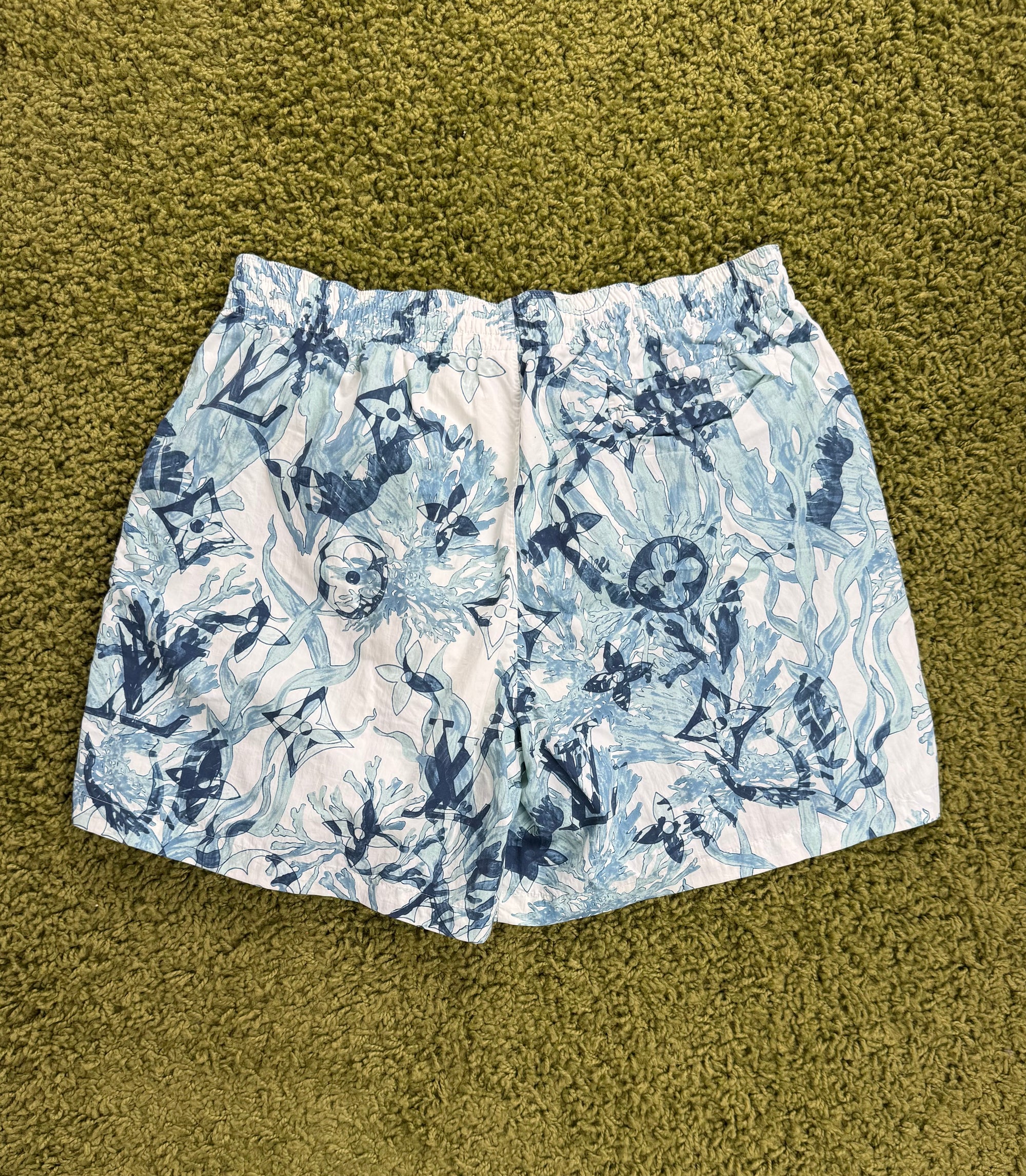 Completo Louis Vuitton Acquagarden azzurro Camicia XXL Pantaloncino XXL