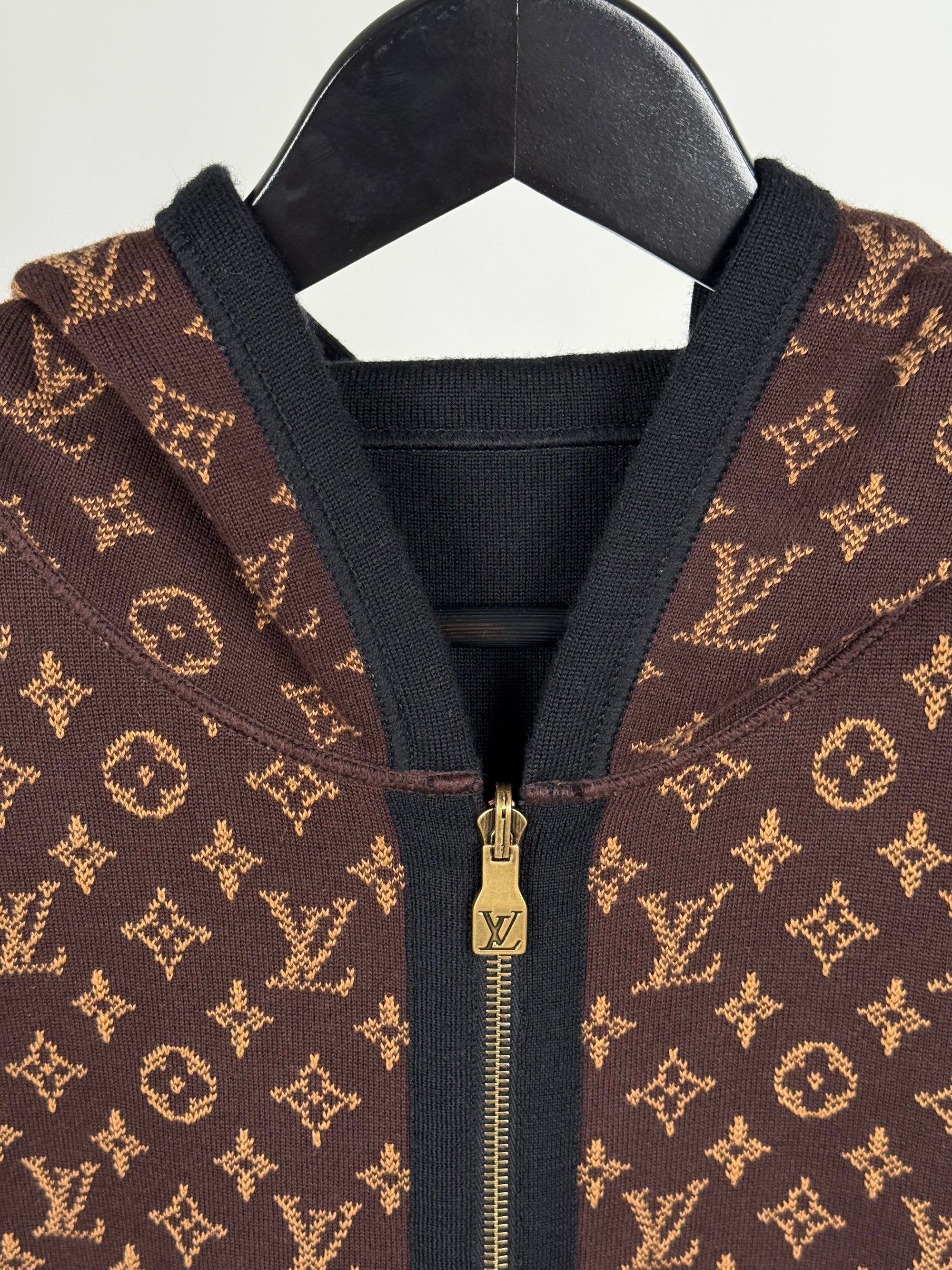 Felpa Louis Vuitton reversibile Size L marrone e nera