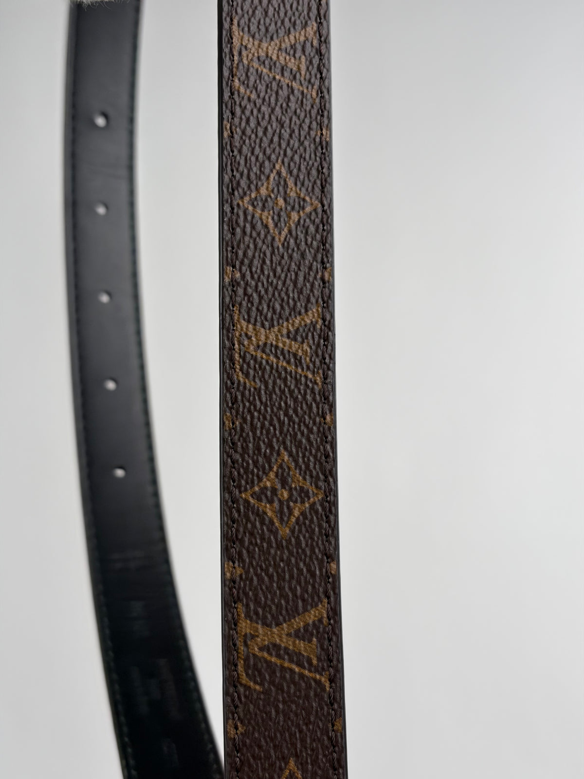 Cintura Louis Vuitton Marrone Reversibile 85/34 112cm