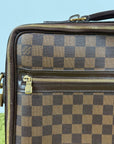 Borsa Sabana In tela Damier Ébène Louis Vuitton Marrone
