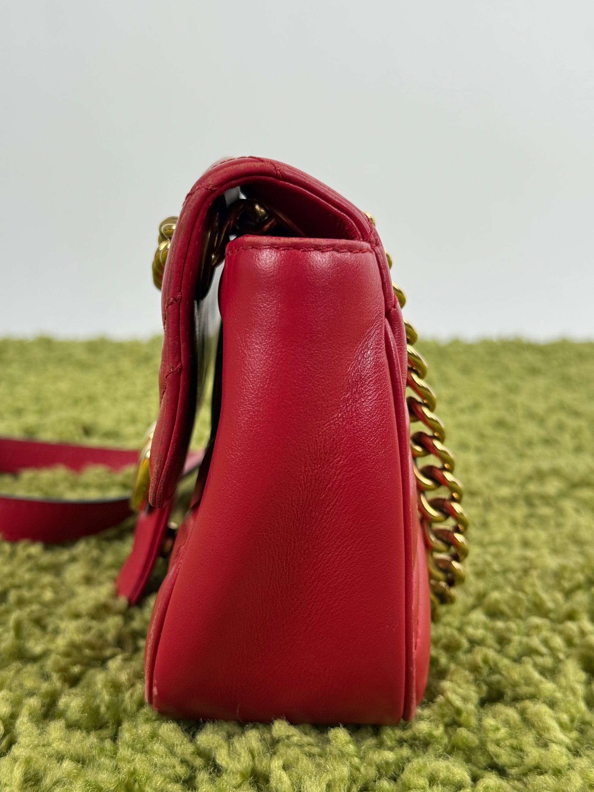 Borsa Pearly Marmont Flap a tracolla Gucci Rossa