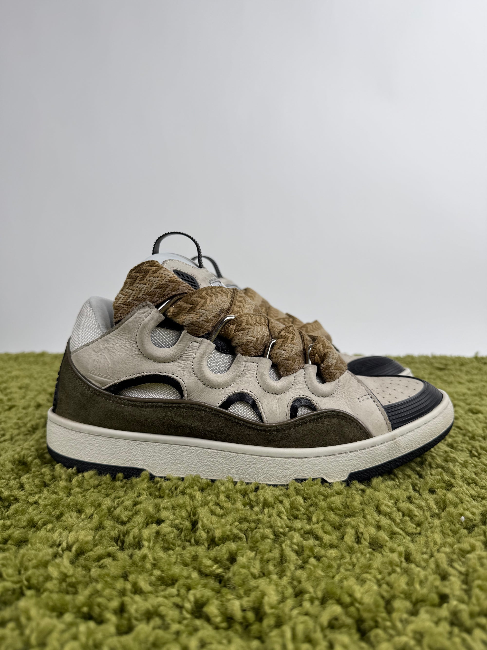Lanvin Curb bianca marrone 43