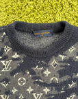 Pullover Louis Vuitton in Lana Blu Navy Monogram S