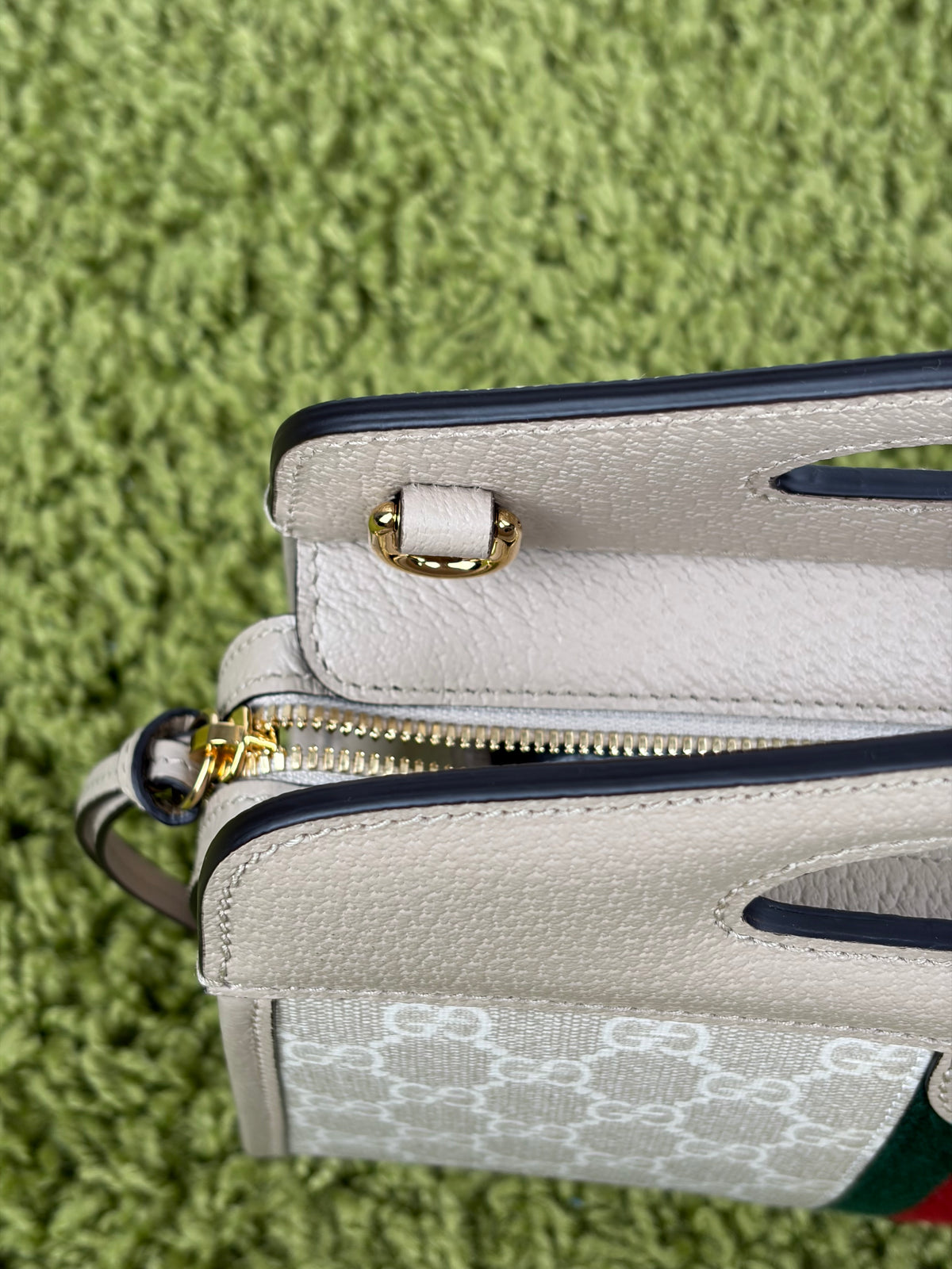 Borsa Gucci Ophidia Cut Out Handle Tote Beige