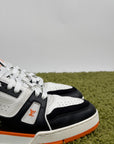 Louis Vuitton trainer Size 8=42 calza 43 bianche nere e arancioni