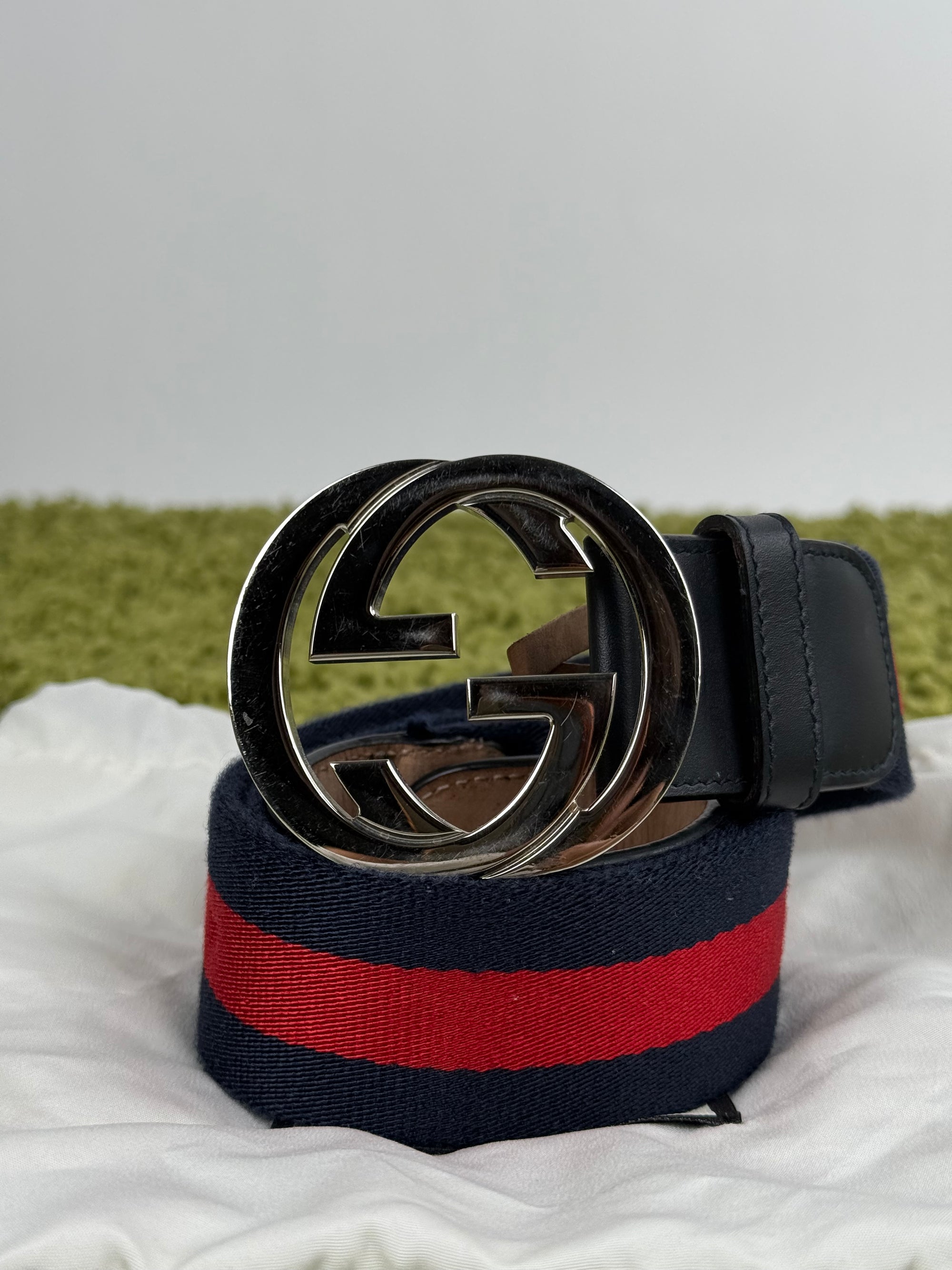 Cintura Gucci blu Multicolor 90/36