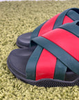 Sandali Gucci Size 9=43 nere verdi e rosse