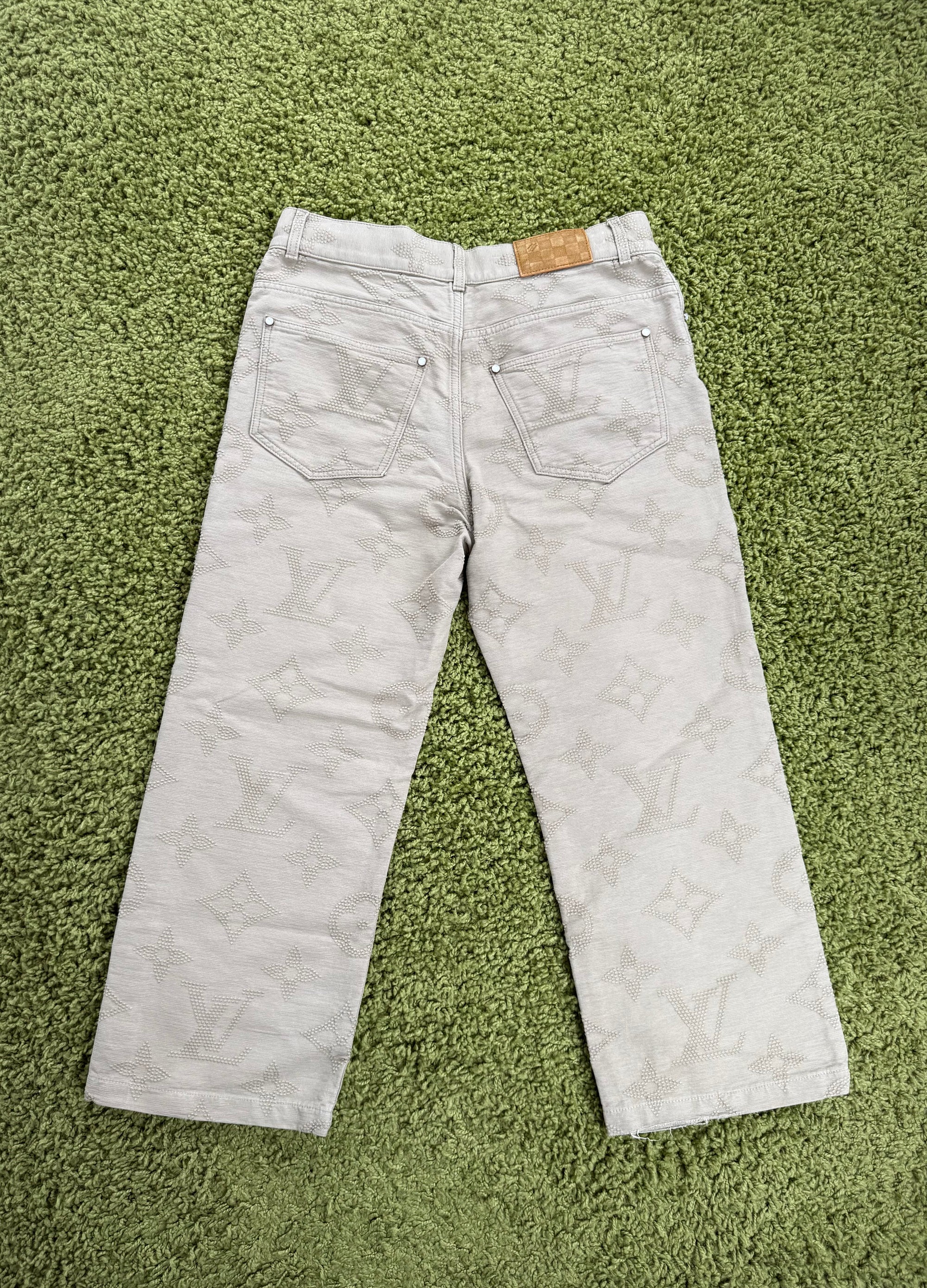 Jeans Louis Vuitton Monogram Beige 33