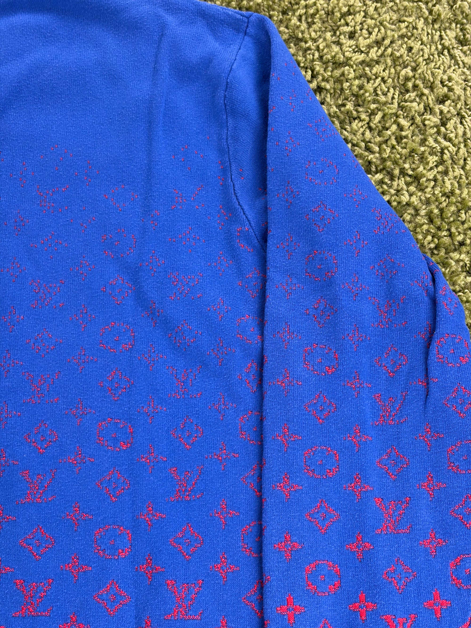 Felpa Louis Vuitton Size M blu e rossa