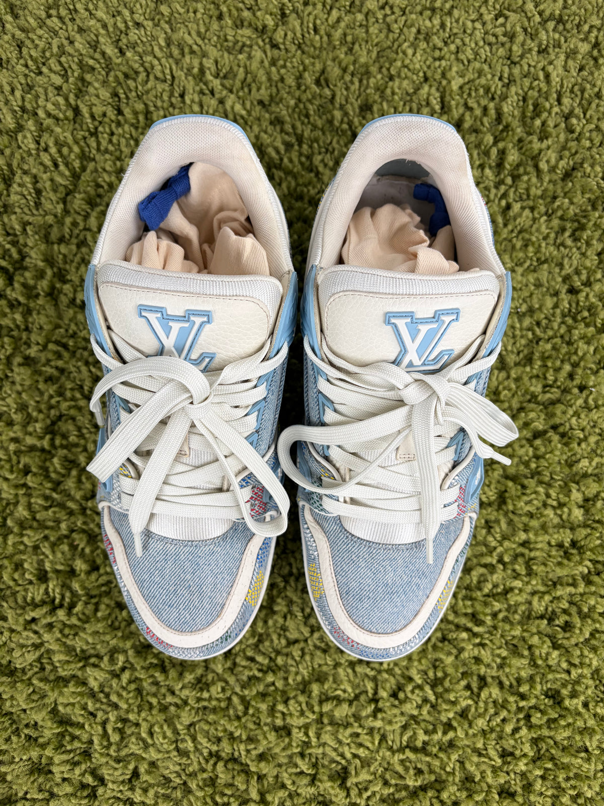 Louis Vuitton Trainer in Denim azzurra 6