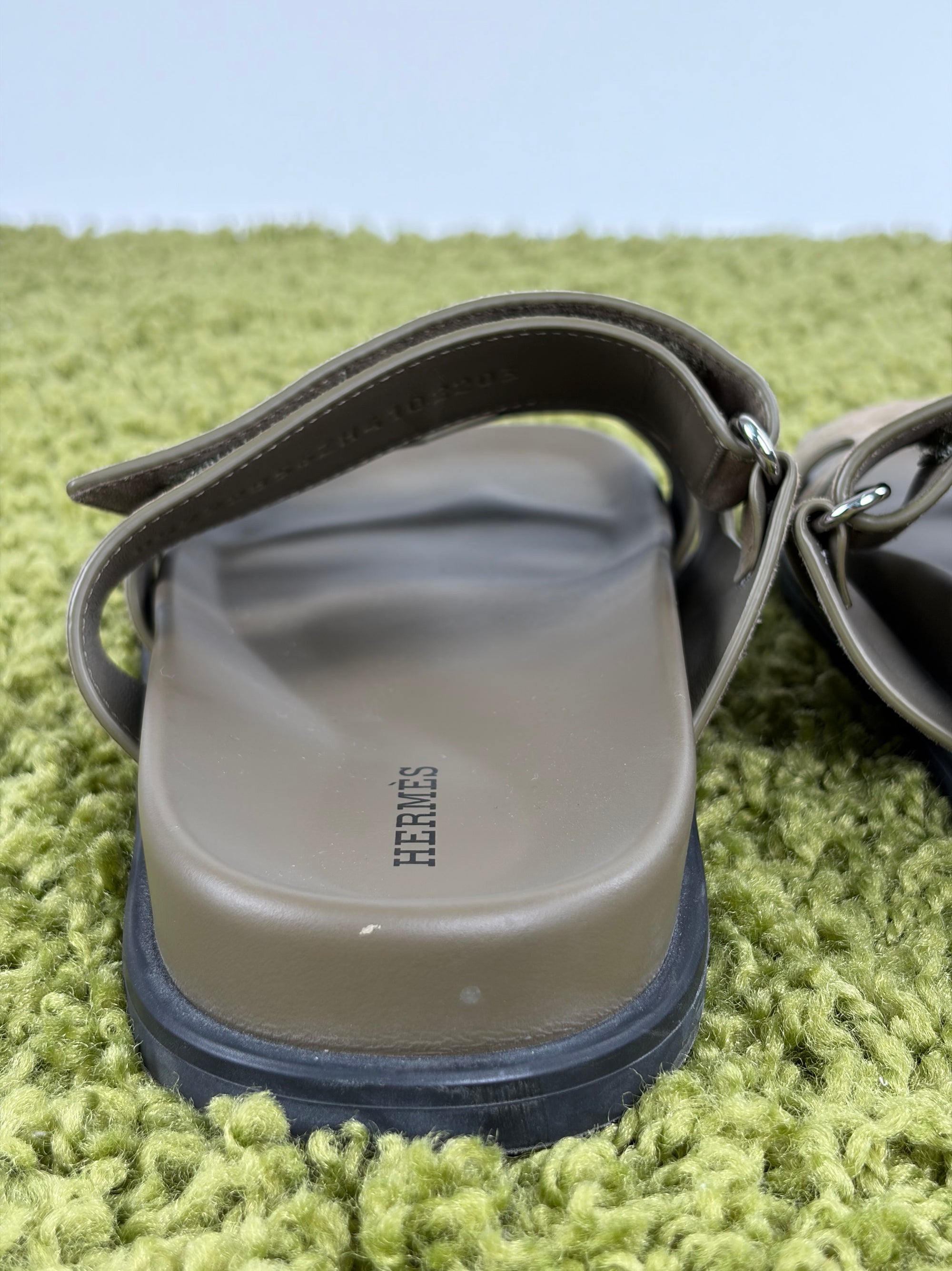 Sandali Hermes Chypre Size 41 verde scuro