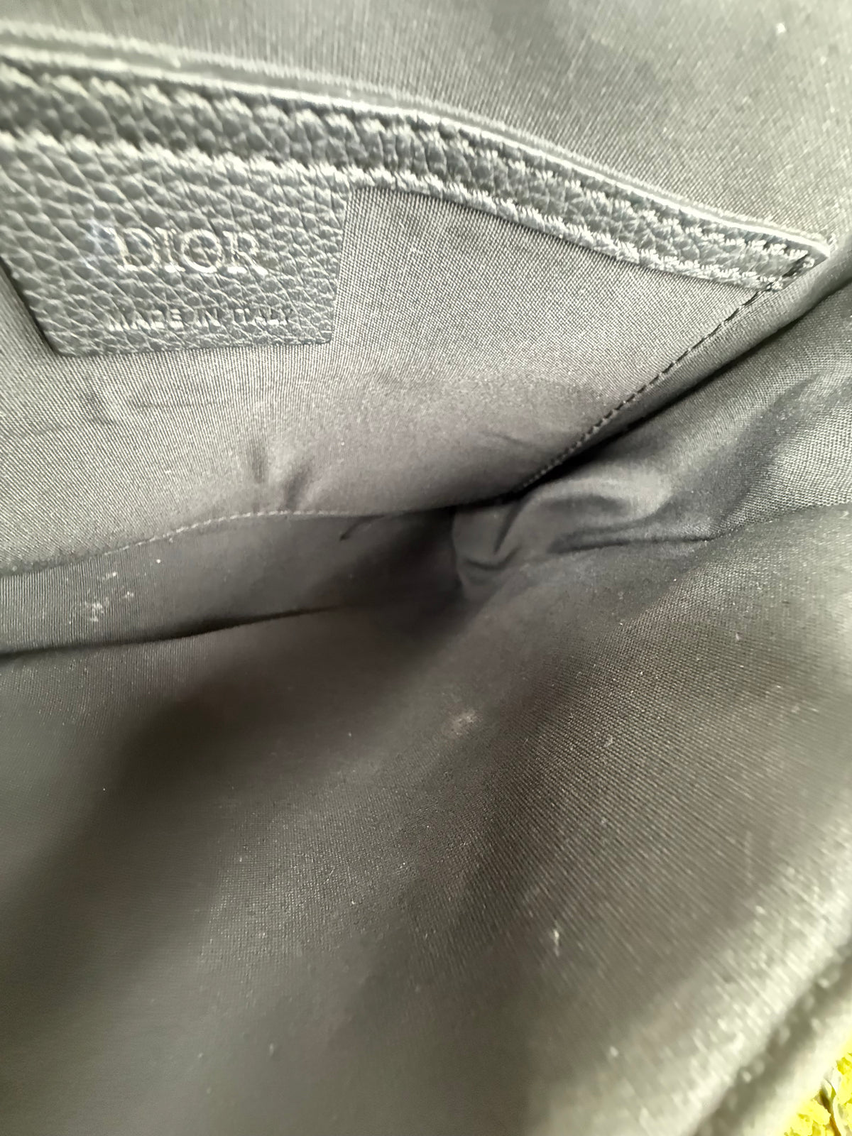 Borsa a tracolla saddle in jacquard Christian Dior Nero