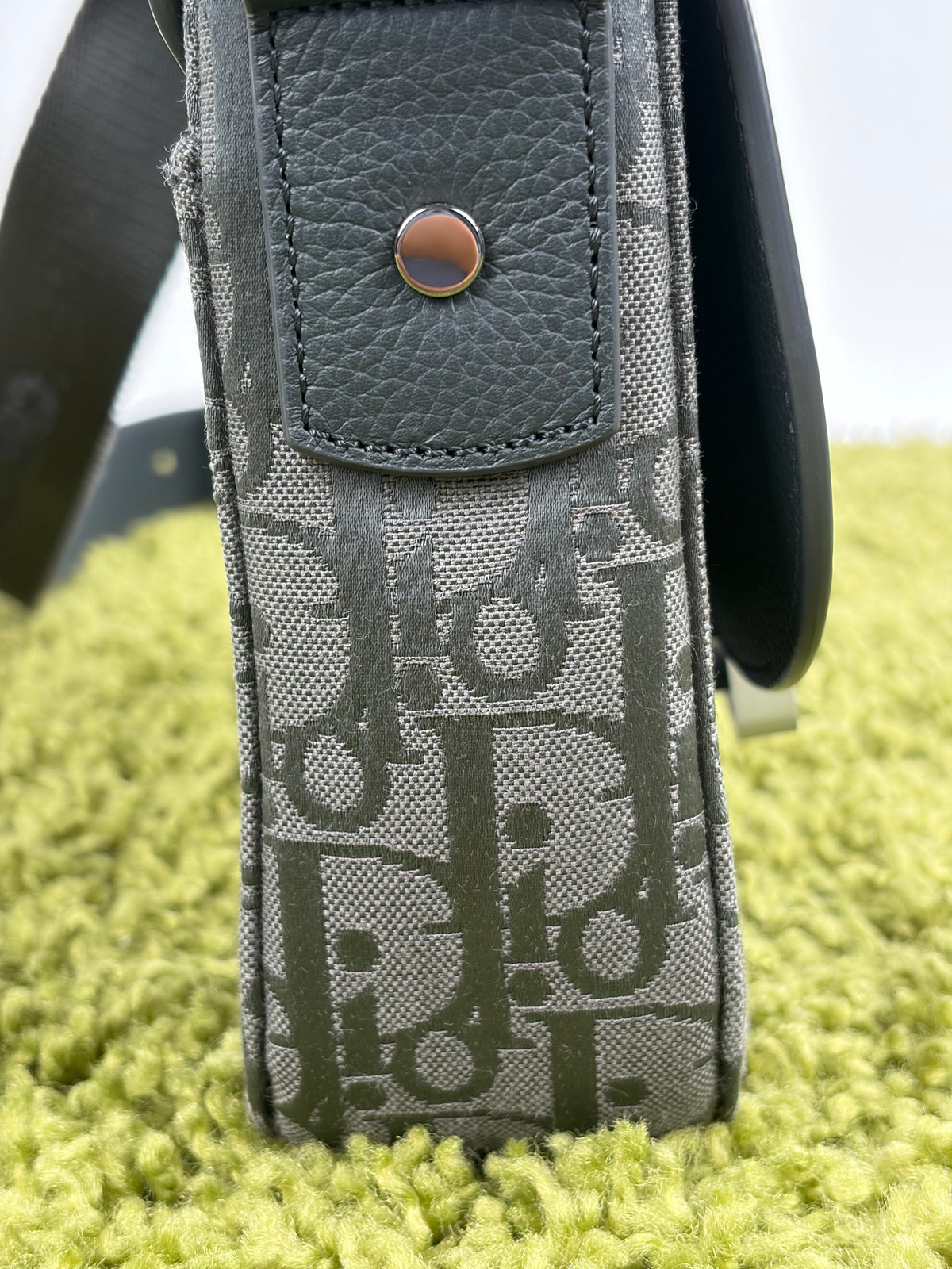 Borsa Christian Dior Saddle con pattina Grigia