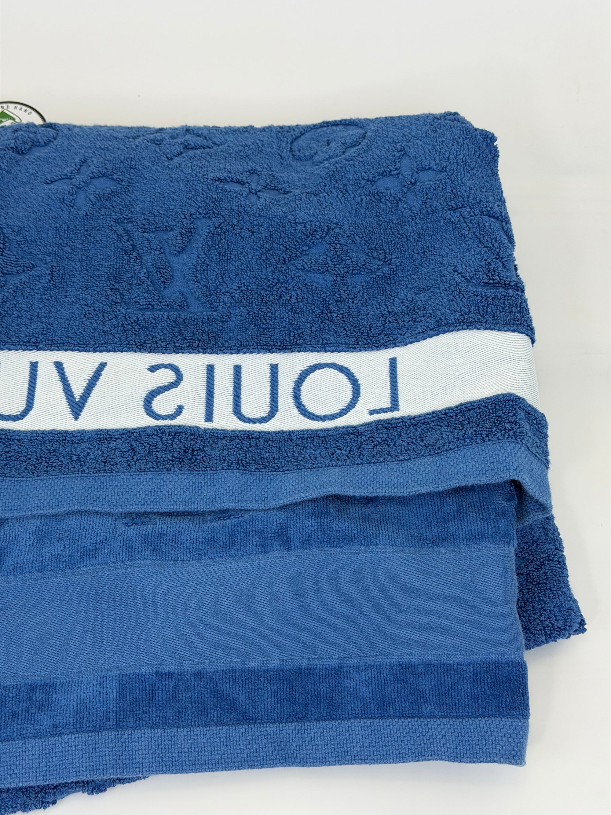 Asciugamano Louis Vuitton blu e bianco