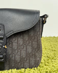 Borsa a tracolla piccola saddle Christian Dior Nero