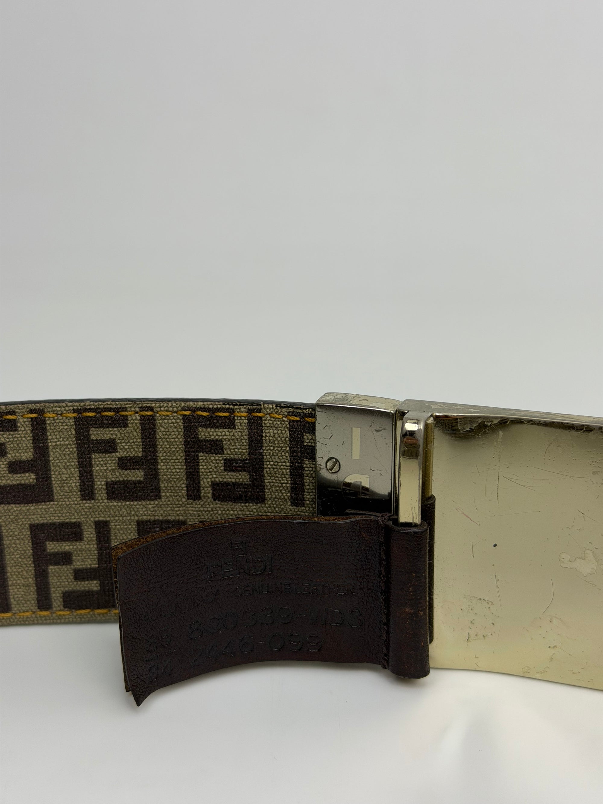 Cintura Fendi reversibile beige e marrone Size 85
