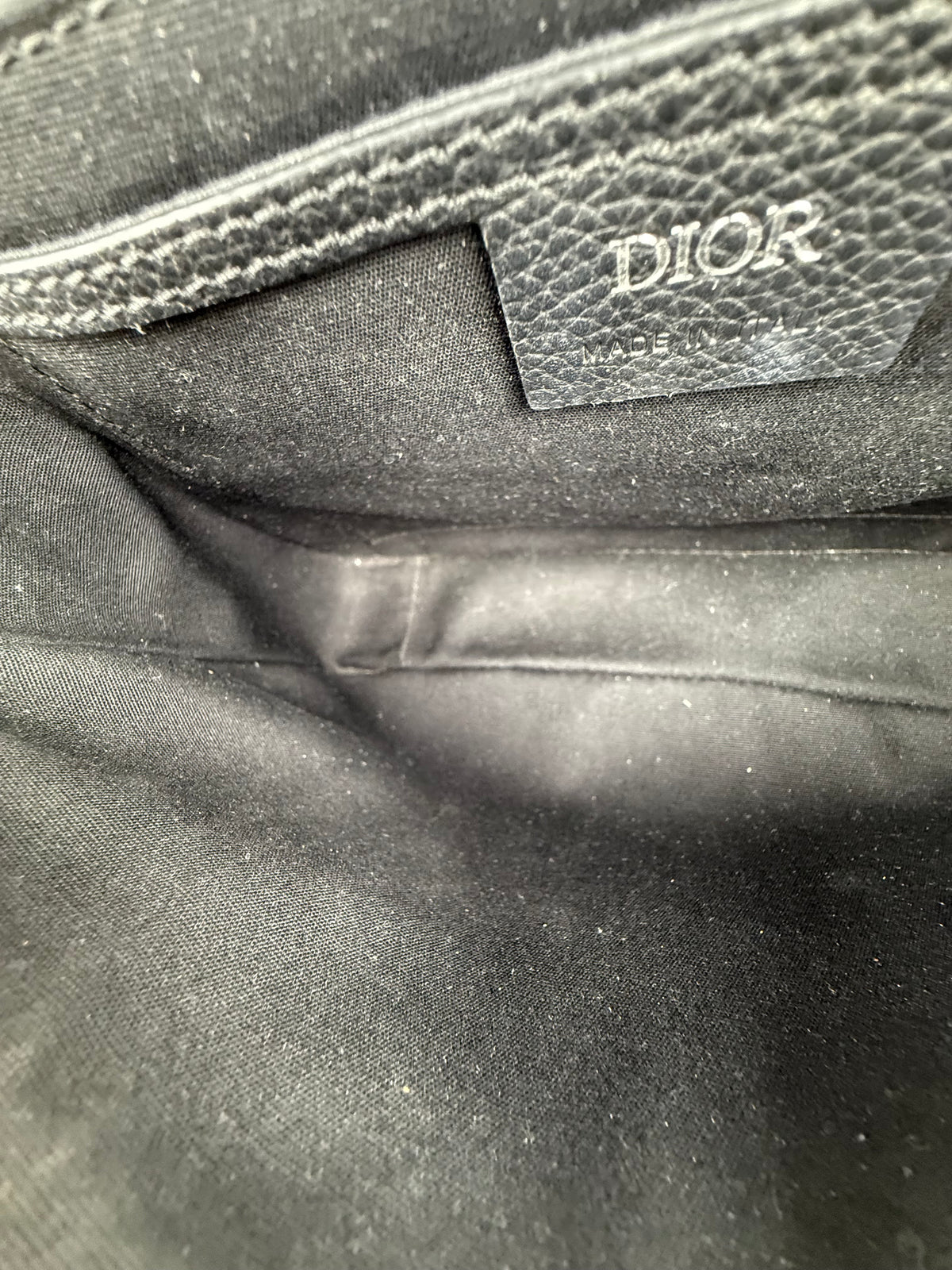 Borsa a tracolla piccola saddle Christian Dior Nero