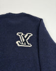 Maglione Louis Vuitton Size XXL blu e bianco