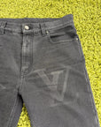 Jeans Louis Vuitton in denim Grigio 30