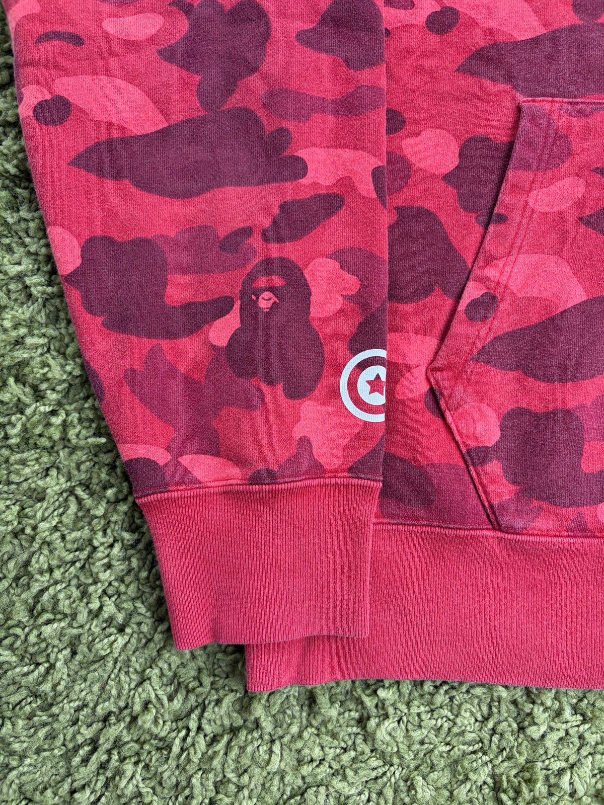 Zip Up Hoodie Bape Rosso XXL