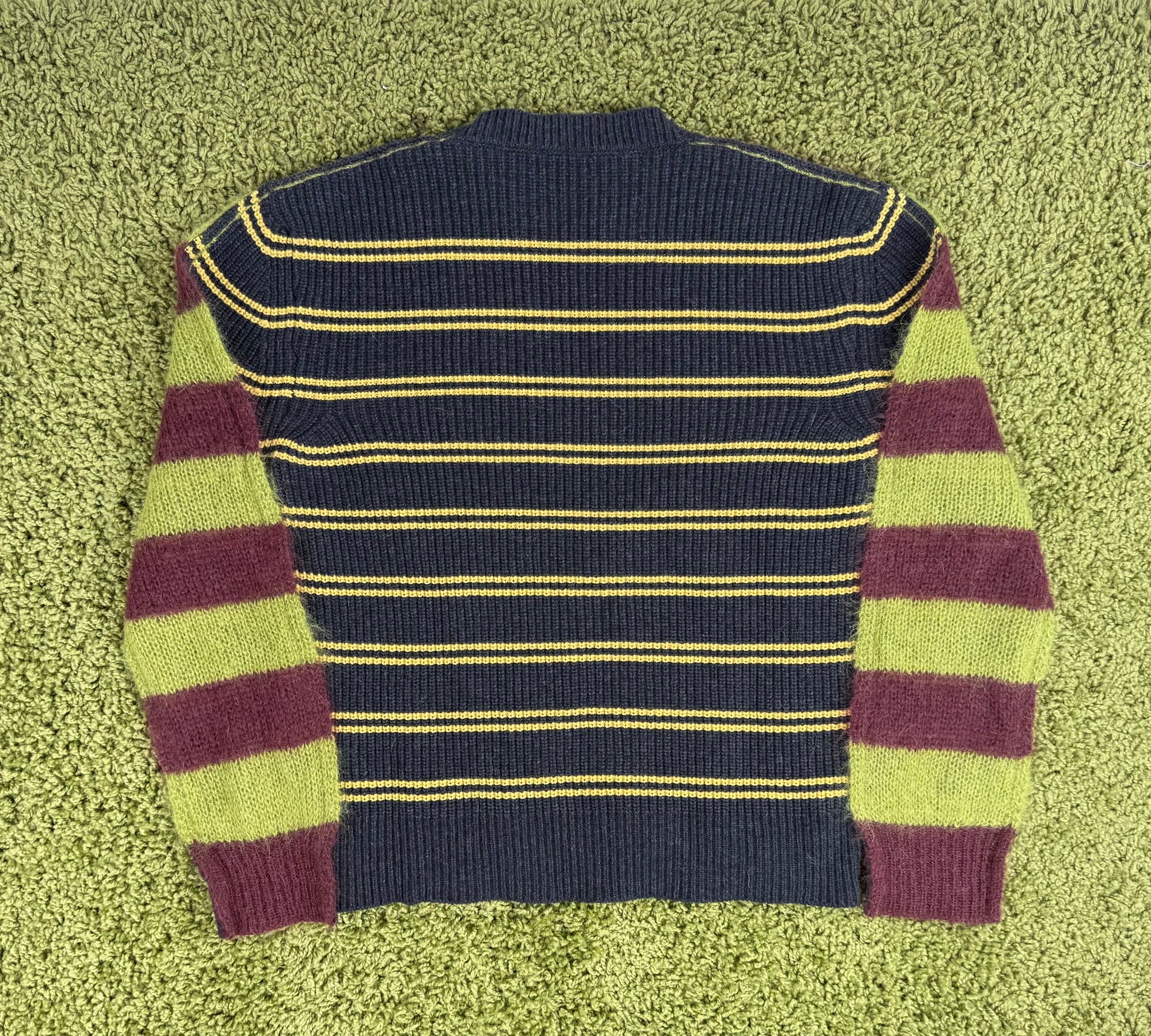 Maglione a Righe Marni Verde Nero 48