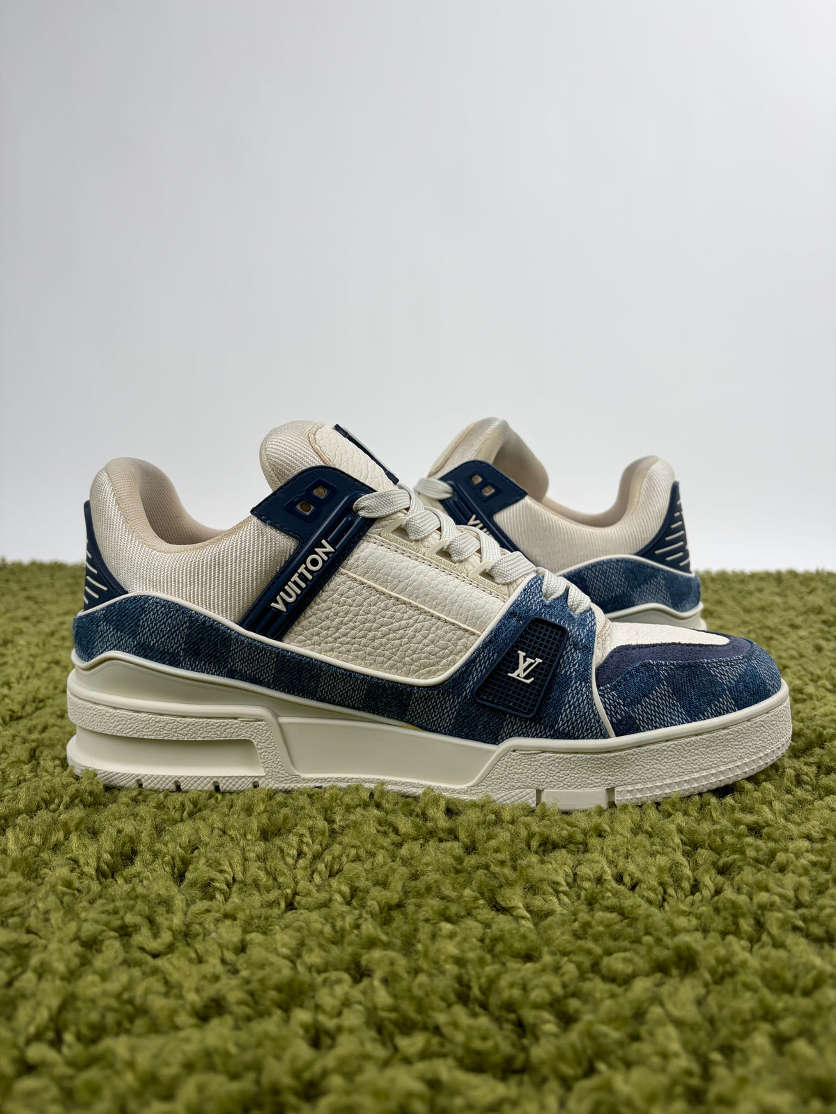Louis Vuitton Trainer Denim Blu 6.5