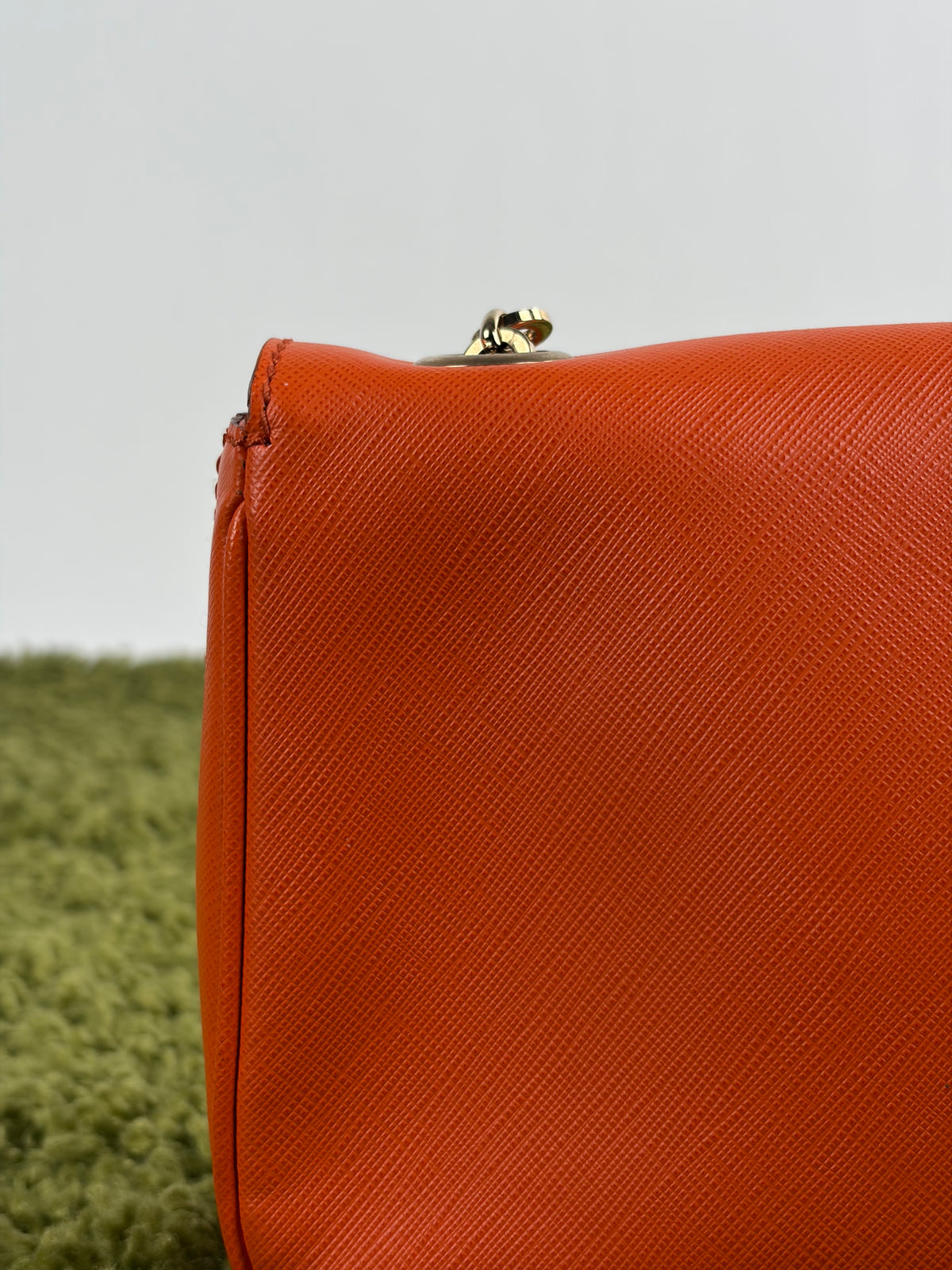 Borsa Ferragamo Gancini Chain Arancione