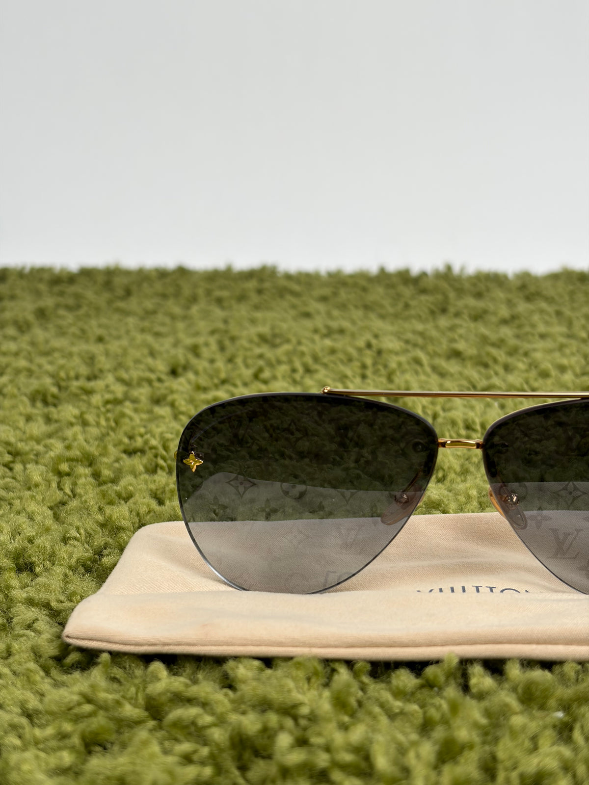 Occhiali da sole Pilot Light Louis Vuitton Oro con lenti sfumate