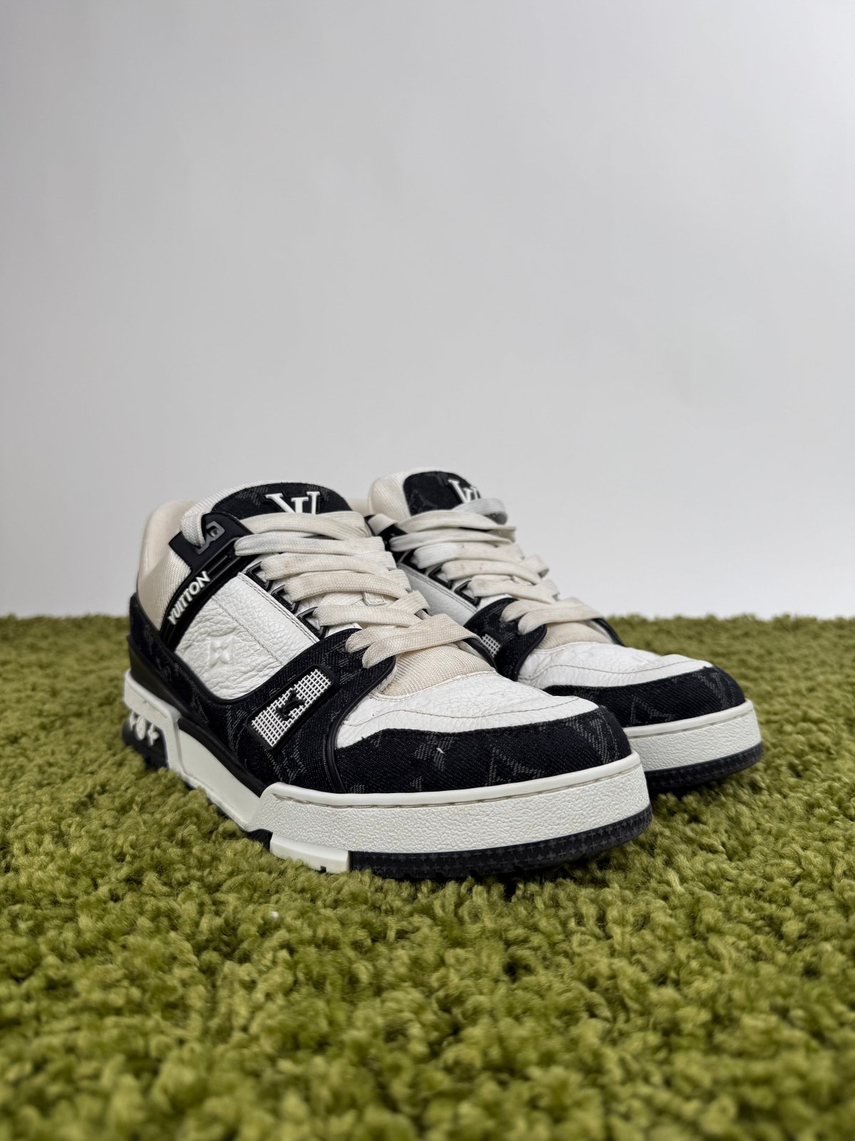 Louis Vuitton Trainer in denim Nera 8 - Second Hand Di Fiore