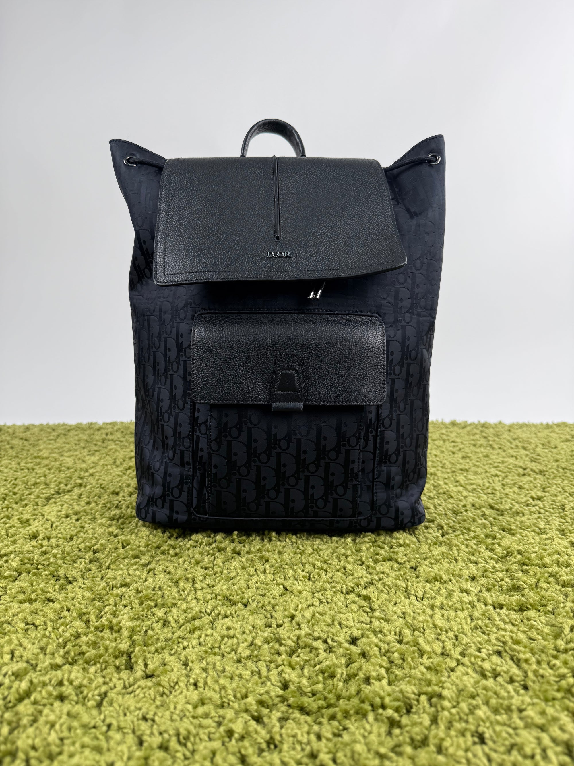 Zaino Dior in Jacquard e pelle di vitello