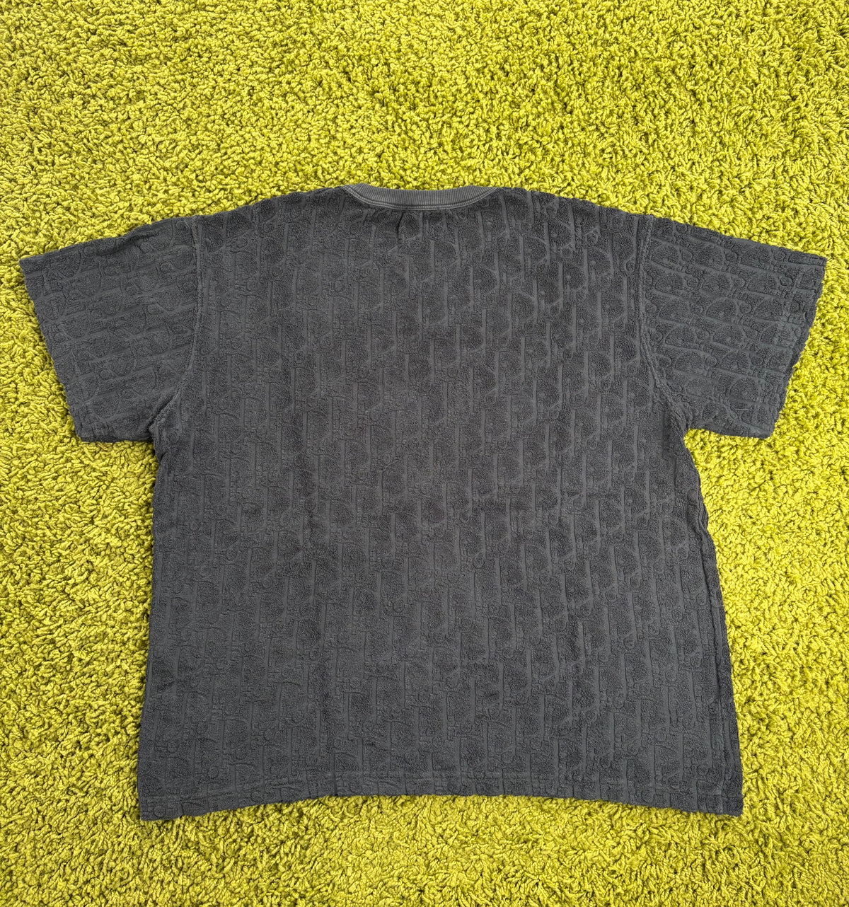 T-Shirt Christian Dior in Jacquard Oblique Blu XL