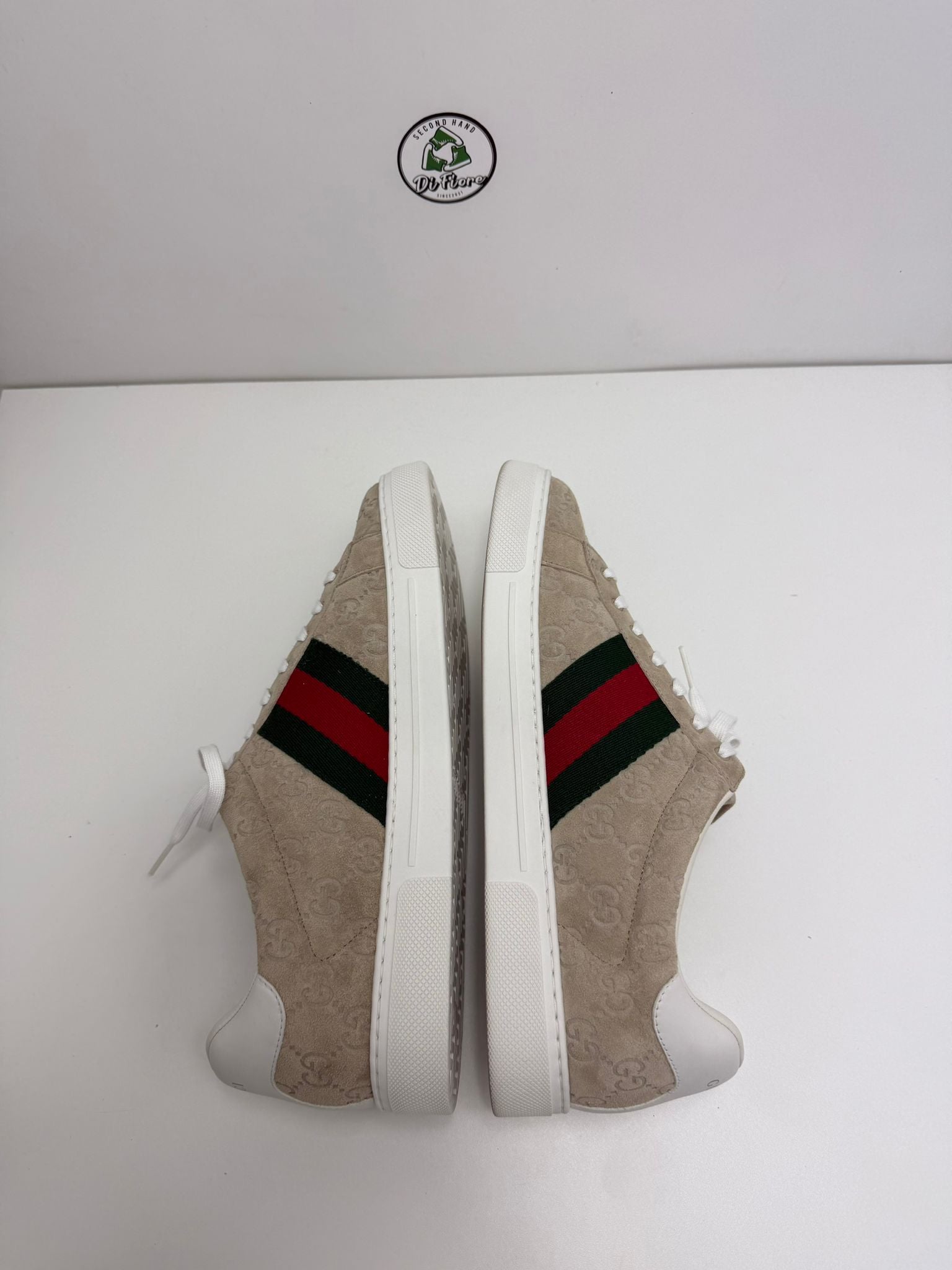 Gucci ace Size 9=43 marroncino verde e rossa