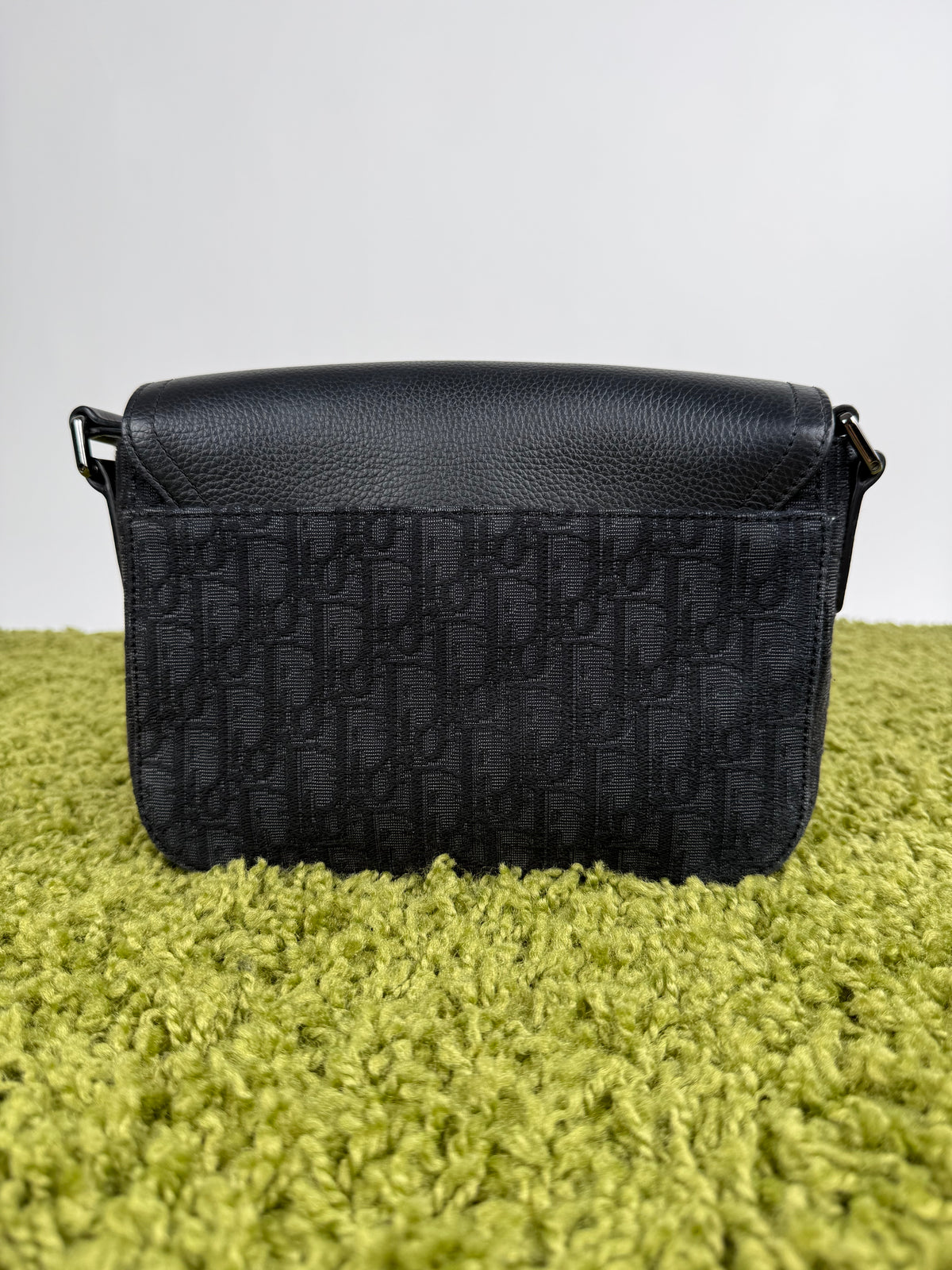 Borsa a tracolla piccola saddle Christian Dior Nero